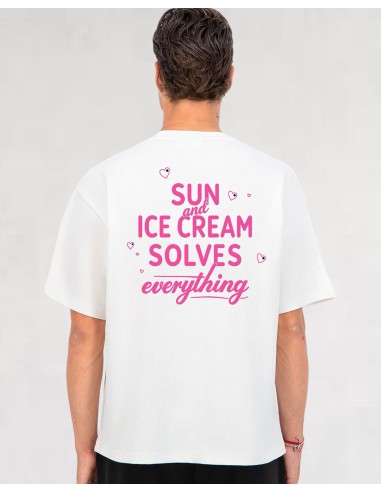 T-SHIRT BLANC "ICE CREAM"