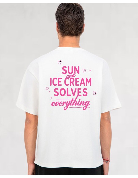 T-SHIRT BLANC "ICE CREAM"