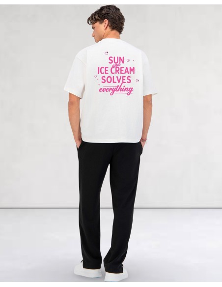 T-SHIRT BLANC "ICE CREAM"