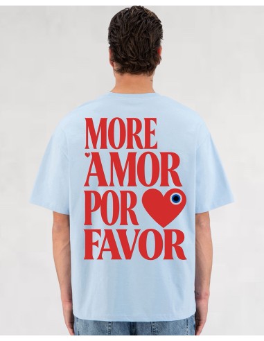 T-SHIRT MORE AMOR BLEU CIEL