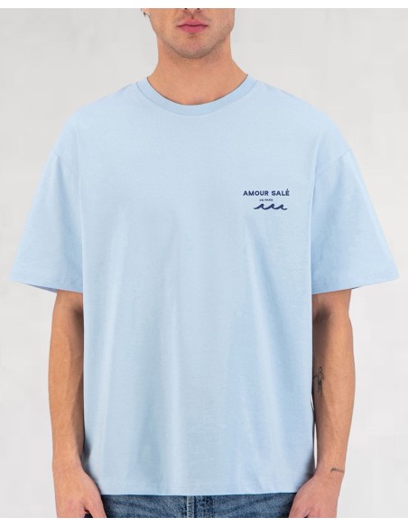 T-SHIRT AMOUR SALÉ BLEU CIEL