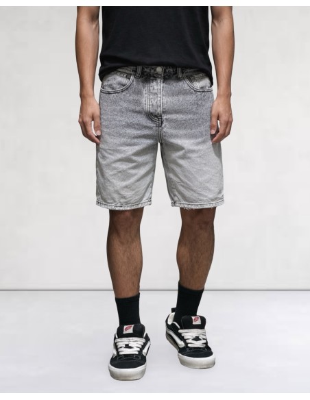 BERMUDA EN DENIM GRIS STRAIGHT FIT