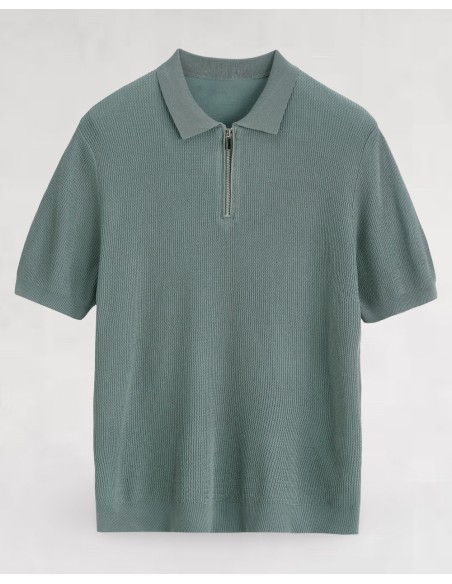 Polo maille fine vert