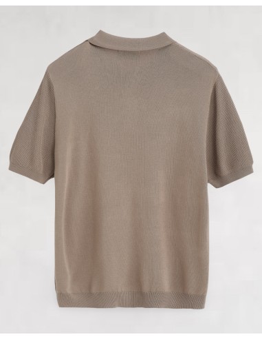 Polo maille fine marron