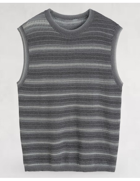 Débardeur en maille fluide gris foncé