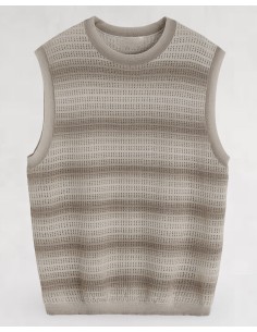 Débardeur en maille fluide beige