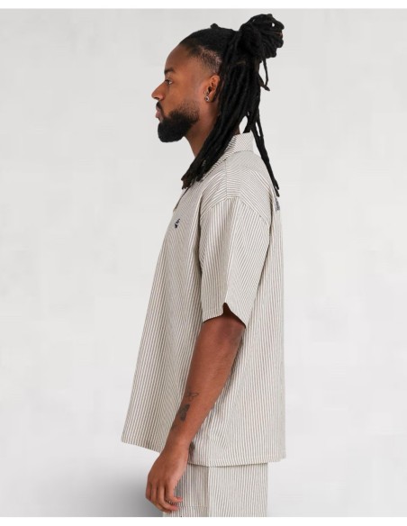 CHEMISETTE LOOSE "STRIPES" BEIGE
