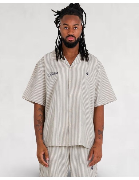 CHEMISETTE LOOSE "STRIPES" BEIGE