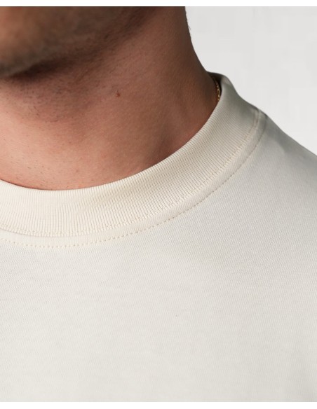 T-SHIRT BRODÉ "TIMBRES" BEIGE