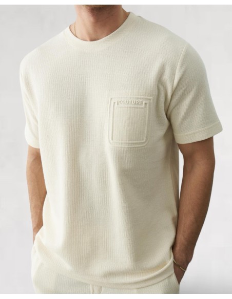 T-shirt en maille lègére beige