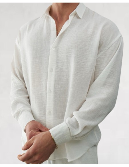Chemise fluide blanche coupe décontractée