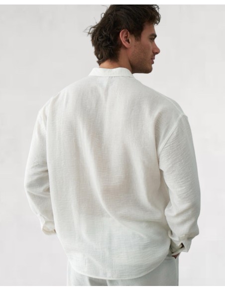 Chemise fluide blanche coupe décontractée