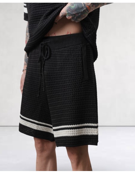 Ensemble T-shirt et short en maille noir