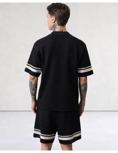 Ensemble T-shirt et short en maille noir