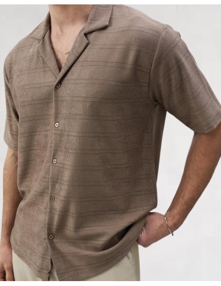 CHEMISETTE FLUIDE MARRON