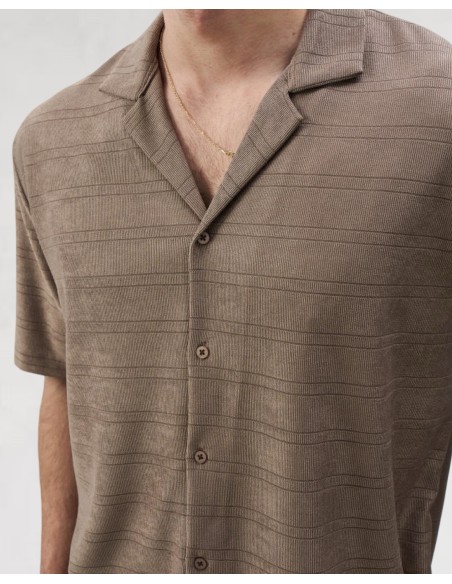 CHEMISETTE FLUIDE MARRON