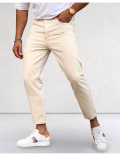 JEANS COUPE BOY BEIGE