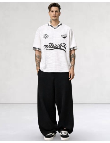 POLO MAILLE SOCCER OVERSIZE BLANC
