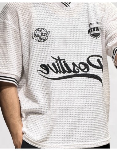 POLO MAILLE SOCCER OVERSIZE BLANC