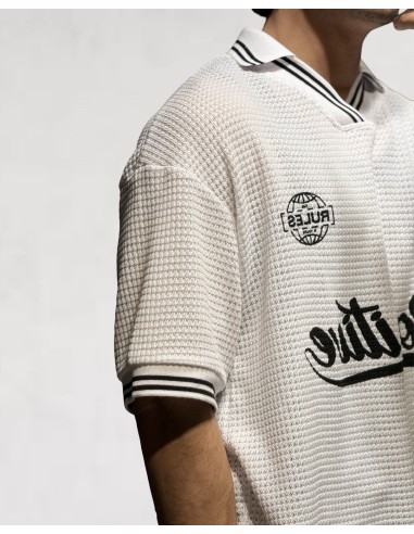 POLO MAILLE SOCCER OVERSIZE BLANC