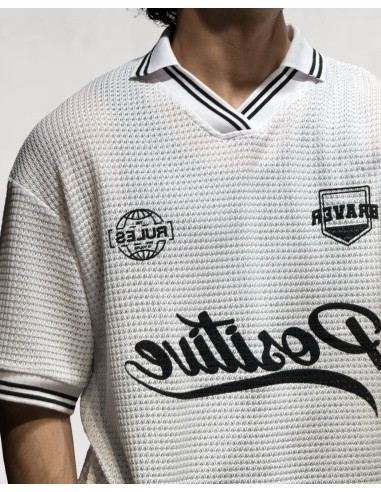 POLO MAILLE SOCCER OVERSIZE BLANC