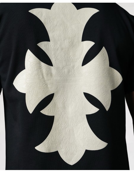T-SHIRT REGULAR "CROSS" NOIR