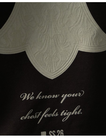 T-SHIRT REGULAR "CROSS" MARRON