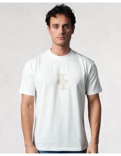 T-SHIRT REGULAR "CROSS" ÉCRU 2