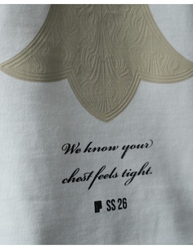 T-SHIRT REGULAR "CROSS" ÉCRU