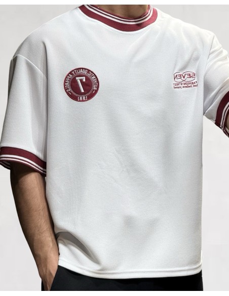 T-SHIRT MAILLE SOCCER BLANC