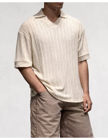 POLO MAILLE OVERSIZE BEIGE
