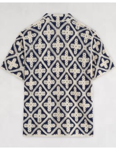 CHEMISE TEXTURÉE EN MAILLE NAVY 2