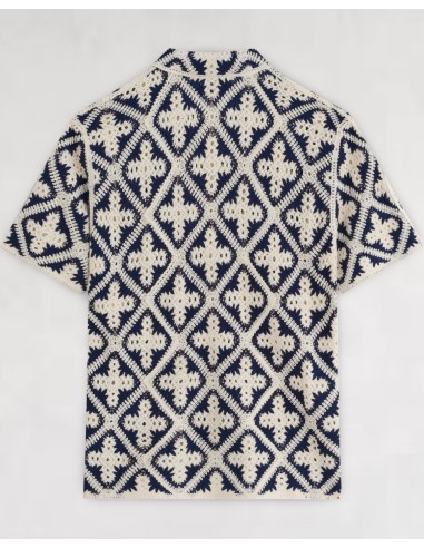 CHEMISE TEXTURÉE EN MAILLE NAVY