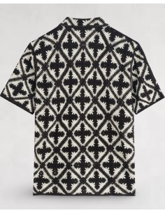 CHEMISE TEXTURÉE EN MAILLE NOIR 2