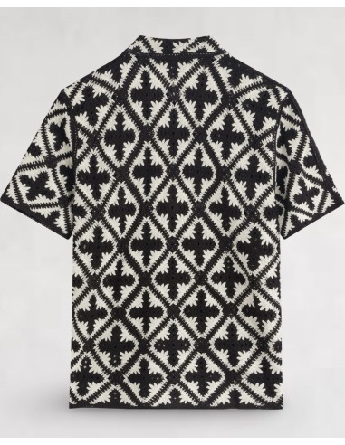 CHEMISE TEXTURÉE EN MAILLE NOIR