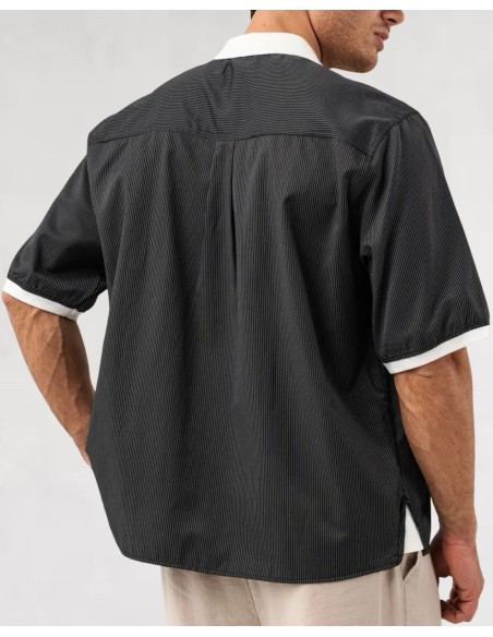 POLO OVERSIZE SOCCER NOIR