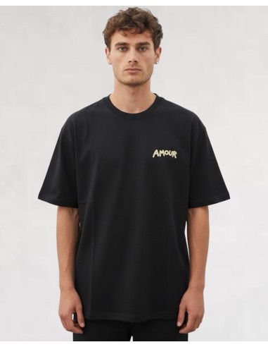 T-SHIRT BRODÉ "AMOUR" NOIR