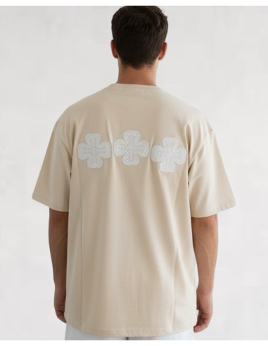 T-SHIRT BRODÉ "TRÈFLE" BEIGE