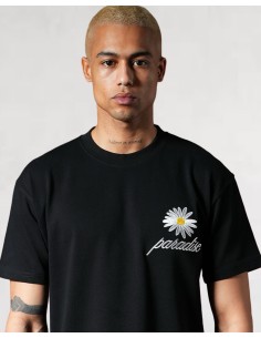 T-SHIRT REGULAR NOIR "PARADISE"