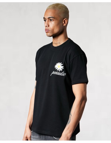 T-SHIRT REGULAR NOIR "PARADISE"