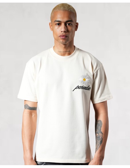 T-SHIRT REGULAR ECRU"PARADISE"