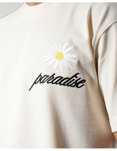 T-SHIRT REGULAR ECRU"PARADISE"