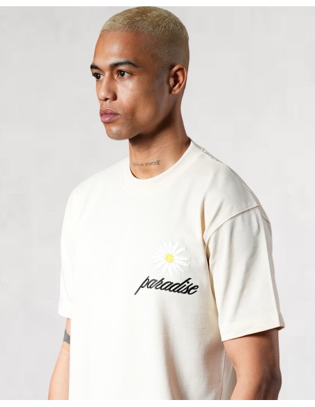 T-SHIRT REGULAR ECRU"PARADISE"