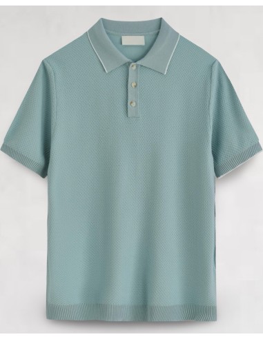 POLO MANCHES COURTES BI-MATIERE VERT...