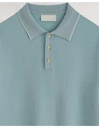 POLO MANCHES COURTES BI-MATIERE VERT...