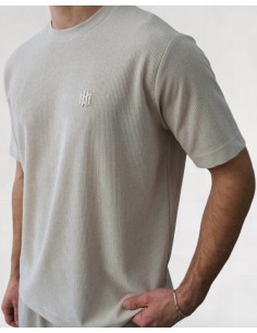 T-SHIRT TEXTURÉ SOUPLE BEIGE