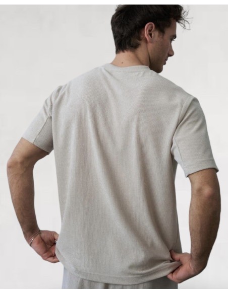 T-SHIRT TEXTURÉ SOUPLE BEIGE