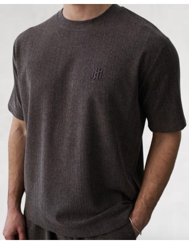 T-SHIRT TEXTURÉ SOUPLE MARRON