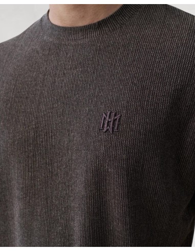 T-SHIRT TEXTURÉ SOUPLE MARRON