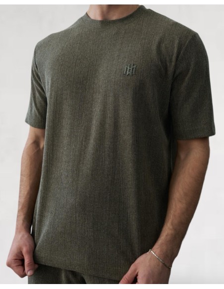 T-SHIRT TEXTURÉ SOUPLE KHAKI